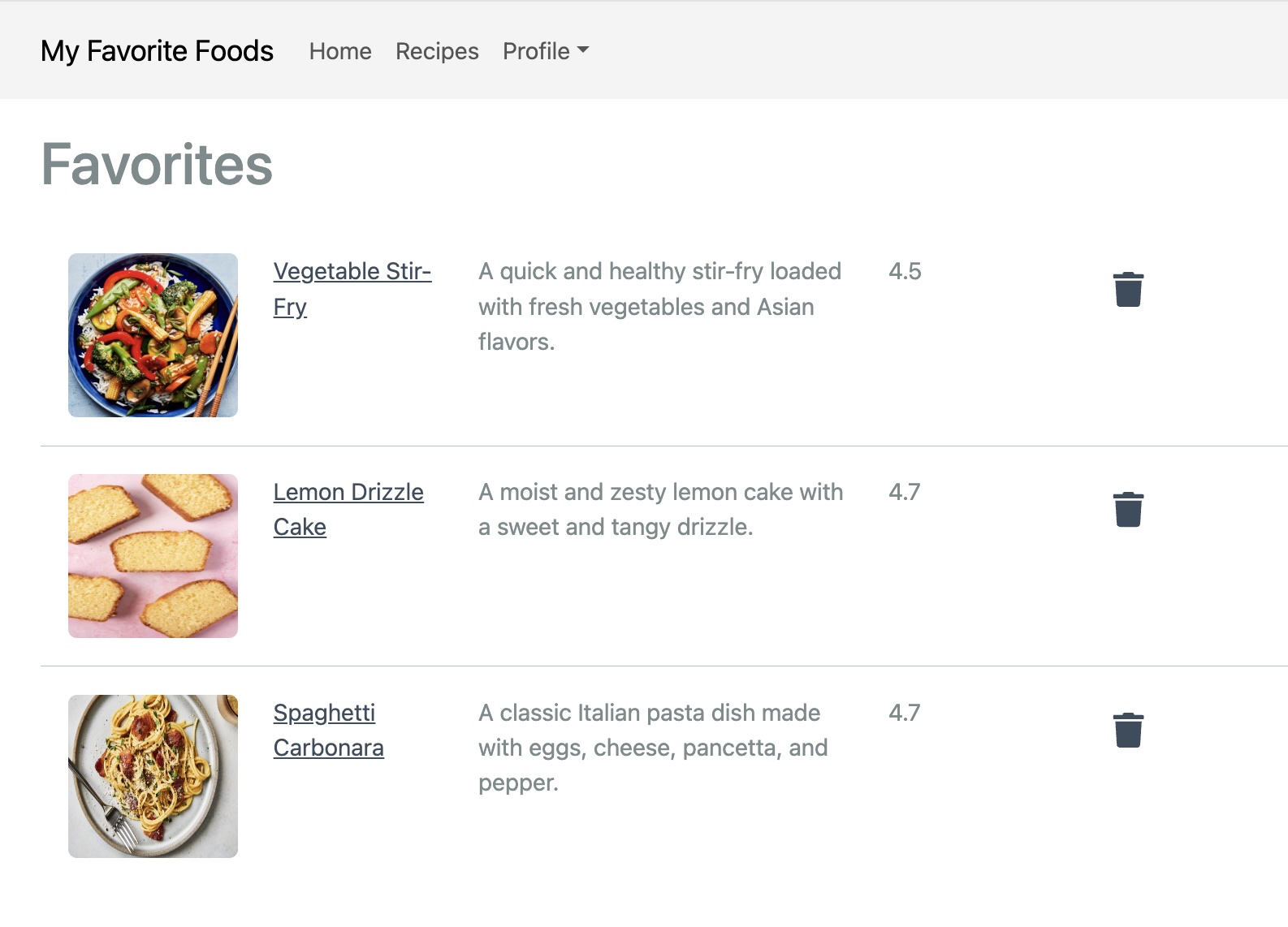 My Favorite Recipes - Cookbook App